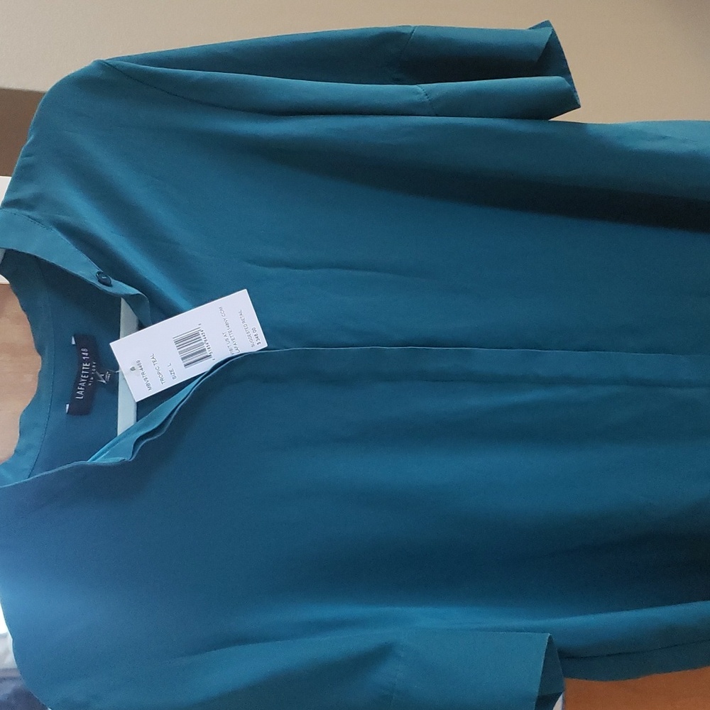 Lafayette silk button down shirt